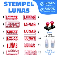 Stempel Lunas persegi panjang cap custome toko kantor usaha