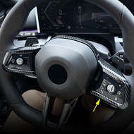 Carbon Fiber Interior Steering Wheel Trims Stylish For BMW 530i 540i 740i 750i 760i i5 i7 X3 G45 G60