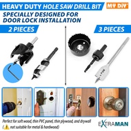 Extraman 22MM 54MM Hole Saw Drill Bit Door Lock Installation Cylindrical Lock Kit