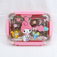 SKM Sanrio Bento Lunch Box Two Compartment Food Storage Container Gifts Kid HM309 Bekas Makanan