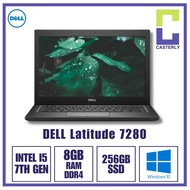 DELL Latitude 7280 Laptop | 12” inch LED Display | Intel Core I5 7th Gen | 8GB DDR4 Ram | 256GB SSD | Wifi + Bluetooth Ready | Windows 10 Ready | Upgradable Memory/SSD | 3 Months Warranty