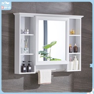 Bathroom Mirror Cabinet Wall Mounted Mirror Box With Shelves Toilet Dressing Mirror Waterproof Storage Storage Cabinet