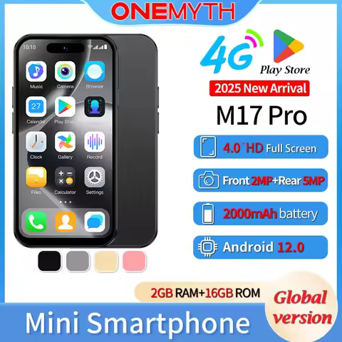 New ONEMYTH M17 Pro Mini Smartphone 4G Dual SIM 4.0'' HD Full Screen 2000mAh 2GB+16GB 3GB+64GB Andro