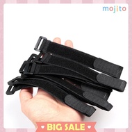 Mojito❥20pcs Portable Fishing Rod Tie Holder Strap Suspenders Fastener Loop Belts (Black)