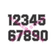 CUTTING NUMBER STICKERS Digital Number Stickers Motorcycle Car Stickers 0-9
