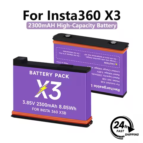 New 2300mAh High Capacity Battery For Insta360 X3 Rechargeable Camera Battery For Insta 360 X 3 Acti