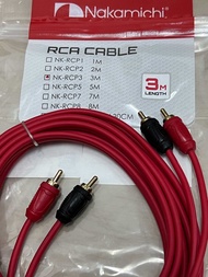 250บาท สายสัญญาณ RCA เกรดเอ ยี่ห้อ Nakamichi ยาว 3เมตร