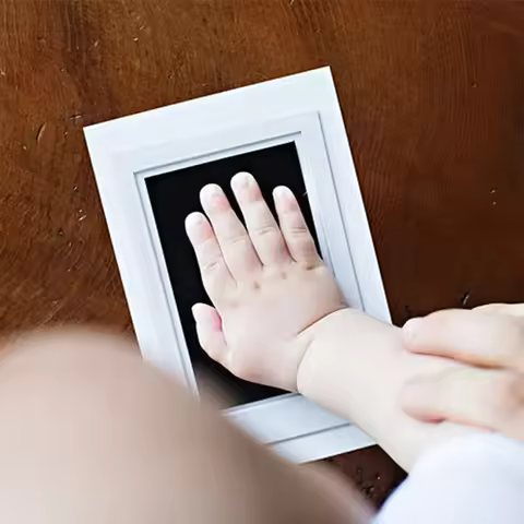 Baby Handprint Footprint Kit Clean Touch Ink Pads Newborn Keepsake Frame Pet Dog Cat Footprint Souve