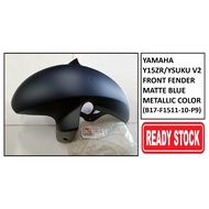 (100% ORIGINAL YAMAHA)YAMAHA YSUKU V2 FRONT FENDER ASSY MATTE BLUE METALLIC (MBM3) (B17-F1511-10-P9)