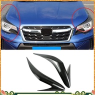 for Subaru Forester 2013-2018 Carbon Fiber Car Sticker Front Headlights Eyebrow Eyelid Trim Cover Ac