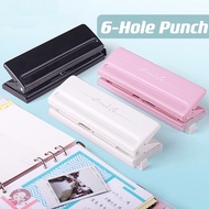 Adjustable 6-Hole Desktop Punch Puncher for A5 A6 A7 B5 Dairy Planner Organizer Six Ring Binder with