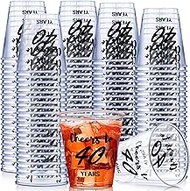 Zubebe 100 Pieces Cheers to 40 Years Shot Glasses 2 oz Disposable Cups, 40th Birthday Party Favors f