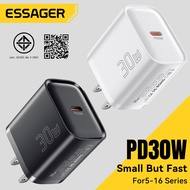 Essager PD 20W/30W USB-C Fast Charger Type C Adapter 3A Type C Wall Charger Plug