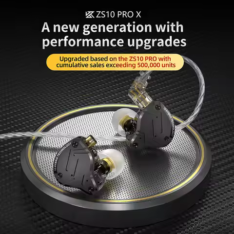 KZ Zs10 pro X Ring Iron Headphones In-ear HIFI High-quality fever-level interchangeable running.