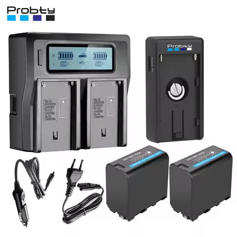 NP-F Battery Adapter Plate for DSLR Mirrorless Cameras+ 8800mAh NP-F960 NP-F970 Replacement Batterie