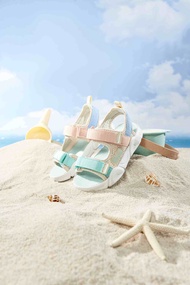 Xtep รองเท้าแตะชายหาดกันลื่นสำหรับเด็กผู้หญิงรองเท้าแตะเปิดปลายเท้ากลางแจ้งระบายอากาศได้สไตล์ใหม่สำห