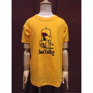 ビンテージ70's●DEADSTOCKキッズSNOOPY Sun Valley Tシャツ黄size M(10-12)●230531c2-k-tsh-STOCK 1970sスヌーピーデッドストック