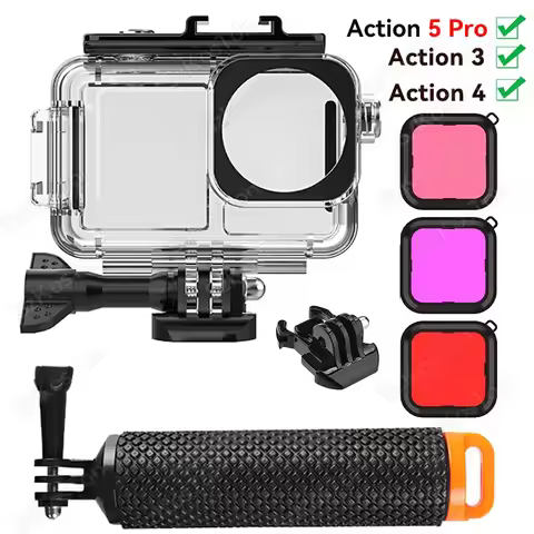 Underwater 45M Waterproof Case Diving Housing Protective Shell For DJI OSMO Action 5Pro Action 3 4 S