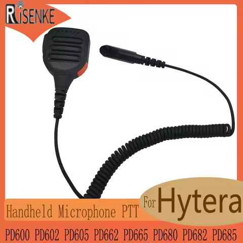 RISENKE X1p X1e Speaker Mic for Hytera Walkie Talkie PD600, PD602, PD605, PD662, PD665, PD680, PD682
