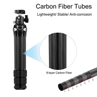 Andoer Portable Photography Tripod Stand Carbon Fiber with 360° Rotatable Ball Head 70cm/27.5in Max 