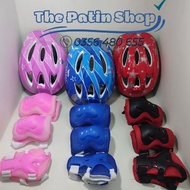 Bộ bảo hộ patin trẻ em bảo vệ chân tay mũ cho bé trai gái. Đồ bảo hộ tập patin bảo vệ trượt ván đi x