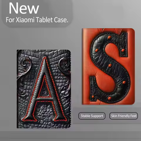 Crocodile Pattern Letter A Tablet Case For Xiaomi Redmi Mi Pad 4 5 6 7 8 K SE Mini Pro Plus Max 10.1