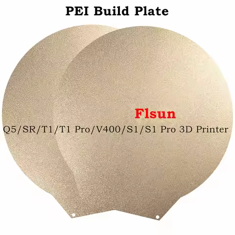 Upgrade Flsun Double Sided PEI Build Plate for Flsun Q5 SR T1 Pro V400 S1 Delta Predator 3D Printer 