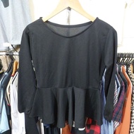 HITAM Black Blouse Top