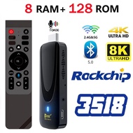 TV Stick HD 8K 4K Android 14.0 Rockchip RK3518 Pemain Media 8GB 128GB Dual WiFi 4G 5G BT5.0 Kawalan 