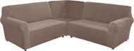 Sectional Corner Sofa Covers 7 Seat L-Shaped Sectional Couch Sofa Slipcovers Velvet L Shape Sofa Cover,Stretch Soft Washable Furniture Sofa Protector for 7-Seater Corner Sofa(Brown,7-Seater)