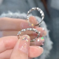 10.23 bS999 Sterling Silver Twisting Love River Ring Female Fashion Simple Light Luxury Exquisite Ni
