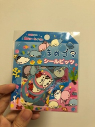 日本san-x mamegoma 小海獅海豹閃閃貼紙