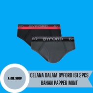 Byford Men's Underwear Briefs Contents 2 Pcs Super Soft Papper Mint Material