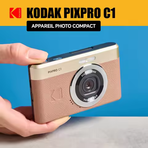 KODAK PIXPRO C1 Digital Camera All-in-one 13MP Sensor, 26mm Fixed Focus Lens, and 180° Tilting LCD（N