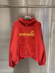 Grailz Project G/R 25ss 拼接假兩件拉鏈衛衣外套刺繡連帽帽衫