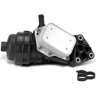 A-Premium Engine Oil Cooler and Oil Filter Housing [with Gasket] Compatible with Mercedes-Benz Vehic