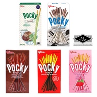 POCKY GLICO HALAL CHOCO GREEN TEA COOKIES STRAWBERRY CHOCO BANANA