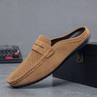 Suede Leather Men Shoes Blue Men Casual Shoes Breathable Men Loafers Men's Moccasin Slip On Men's Fl