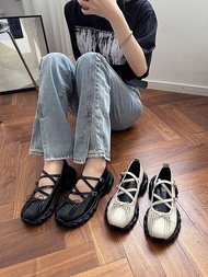 ✜◇┅ Mary Jane single shoes women 2023 new spring and summer r casual French bow tie thick bottom ballet shoes