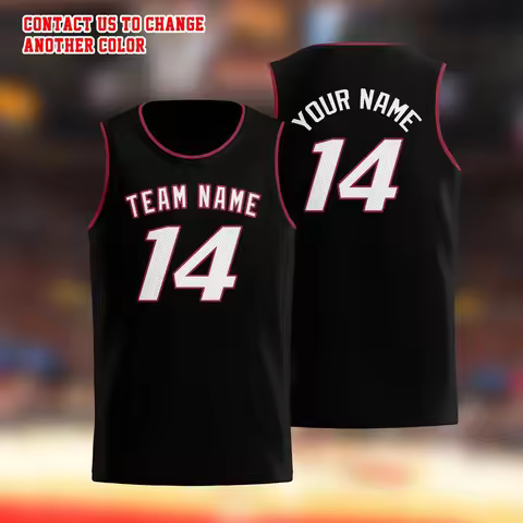 Custom Basketball Jersey Personalized Miami Vibe With Your Own Name Number Quick Dry Sleeveless Spor