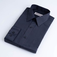 [CHINJUN] Jinrong Anti-Wrinkle Shirt-Long Sleeve, Dark Gray Blue, 8033 Taiwan Ready Stock Men's Shir