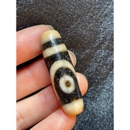 Tibetan Dzi with 2 black and brown eyes, size 4cm, feng shui stone