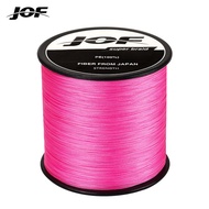 JOF Multicolor 8 Strands 300M 500M 1000M PE สายตกปลาถักเปียตกปลาทะเลน้ำเค็มสาน100% SuperPower