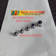 Nylon Flange Stainless 304 (M.5X0.8 Key-8)-( M.6x1.0 Key-10 )-( M.8X1.25 Key-13)-( M.10X1.50 Key-15)