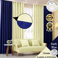 Ready stock in Malaysia - X31-RING type modern curtain curtain semi blackout curtains door curtain window curtain | modern color, curtains mix color thick fabric (free eyelet/free Rin