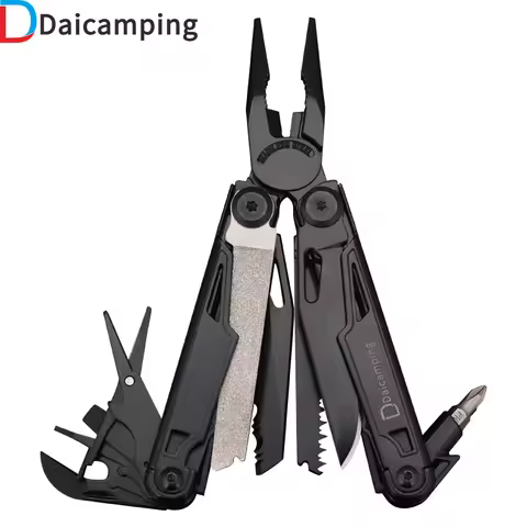 Daicamping DL12 EDC Multi Tools Multifunctional 7CR17MOV Plier Camping Gear Blade Multitools Clip Fo