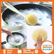 Sikat Dapur Gagang Pembersih wajan kompor Dispenser Rak piring - Sikat Dapur Gagang
