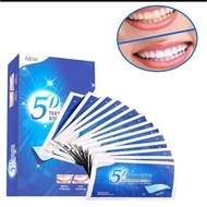 5D Gel Teeth Whitening Strips White Tooth Dental Kit Oral Hygiene Care Strip For False Teeth Veneers
