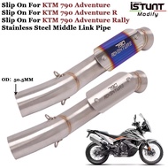 Motorcycle Escape Exhaust For KTM 790 Adventure KTM 790 ADV R Rally Modified 51mm interface Stainless Steel Middle Link