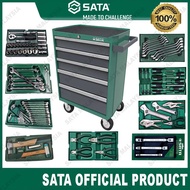 SATA 140Pcs Tool Set In 5-Drawer Roller Cabinet 28"/SATA 95121P-5/Car Repair/Motor Repair/Service Ce